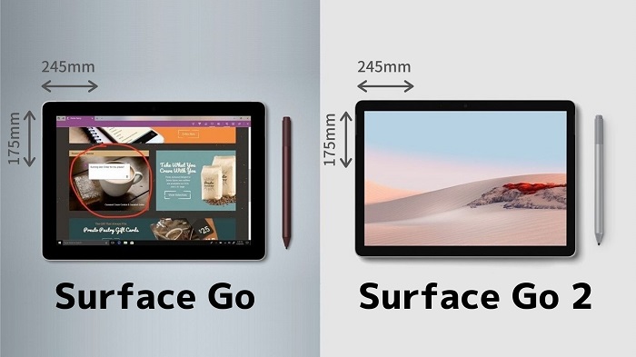 Surface Go と Surface Go 2 違いの比較